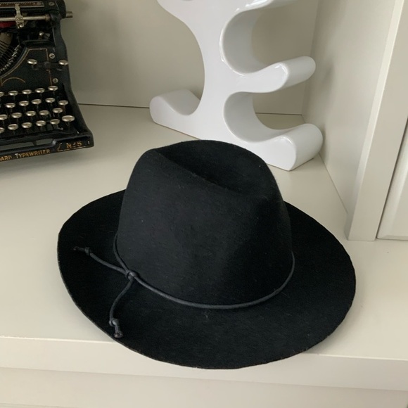 TARGET Brand Black Felt Wool Floppy Fedora Wide Brim Hat Women’s Size 21 inch - Picture 11 of 16